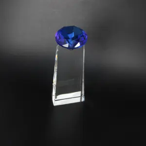 Unique Design Engraving Custom Logo Crystal Trophy Glass Award Blank Crystal Trophy For Souvenir