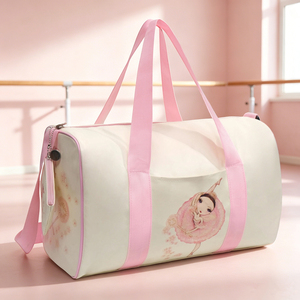 Bolsa de Ballet para Niñas con Mini Monedero para Clases de Danza, Resistente al <span class=keywords><strong>Agua</strong></span>, de PU, con Estampado de <span class=keywords><strong>Bailarina</strong></span>, Bolsa Deportiva Infantil, Venta al Por Mayor - Product Image 1