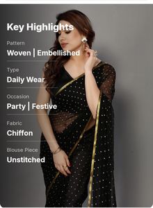 Sari de Seda de Diseño de Lujo K V INTERNATIONAL para Mujer, Tejido Tradicional Elegante de Secado Rápido con Materiales Reciclados para Bodas y Fiestas - Product Image 3