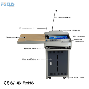 Podium numérique intelligent avec roulettes mobiles Moniteur <span class=keywords><strong>de</strong></span> 21,5in <span class=keywords><strong>Pupitre</strong></span> multimédia Équipement éducatif en acier pour concerts Conférences - Product Image 2