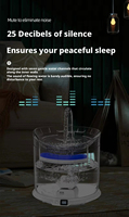 Fontaine à eau sans fil pour animaux de compagnie 2L en plastique, 5000mAh Type-C, 25dB ultra silencieuse, capteur intelligent, affichage numérique, système de filtration anti-fuite pour