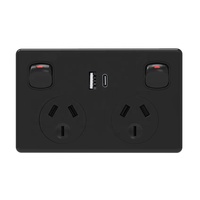 SAA onayı USB GPO güç noktaları 10A Amp 240V GPO duvar priz çift USB ince plaka duvar ile ışık anahtarı ev fiş