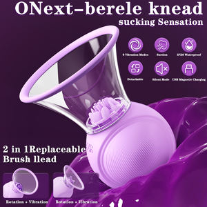 S-HADNE 1 Paio di Giocattoli BDSM Staccabili per Capezzoli, Giocattoli Sessuali con 9 Modalità di Vibrazione e Massaggiatore Manuale a Suzione in Silicone per Seno, Giocattoli per Adulti Donna - Product Image 3