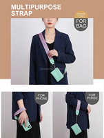 Cartera de Cuero Ancha Personalizable con Correa Cruzada, Monedero Desmontable y Cordón Ajustable para Teléfono Móvil