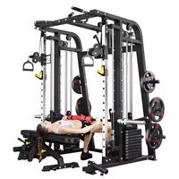Harga Pabrik Peralatan Fitness Smith Machine Multi-Fungsi dengan Dual Pulley Crossover dan Layanan OEM Tersedia