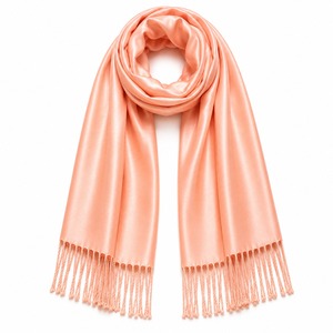 Chal de Pashmina de Satén Viscosa Multicolor, Suave y Cálido, con Flecos, para Mujer, para Viajes y Uso Diario en Invierno - Product Image 2