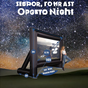 Cine de pantalla de cine inflable para exteriores para patio trasero, arco de pantalla de proyector de fiesta con accesorio de soplador - Product Image 4