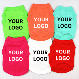 Songshan เสื้อยืดผ้าฝ้ายสำหรับสัตว์เลี้ยงสีล้วนพิมพ์โลโก้ได้ตามต้องการสำหรับฤดูร้อน - Product Image 2