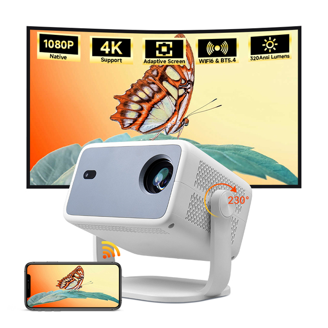 Newest L018 Native Full HD 1080P Movie Projector LED LCD Smart Android Wifi Beamer Portable Mini Video Proyector 4K