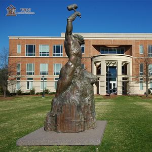 カスタムラージブロンズヌードセルフメイドマンキャスティング像等身大人物像彫刻 - Product Image 5