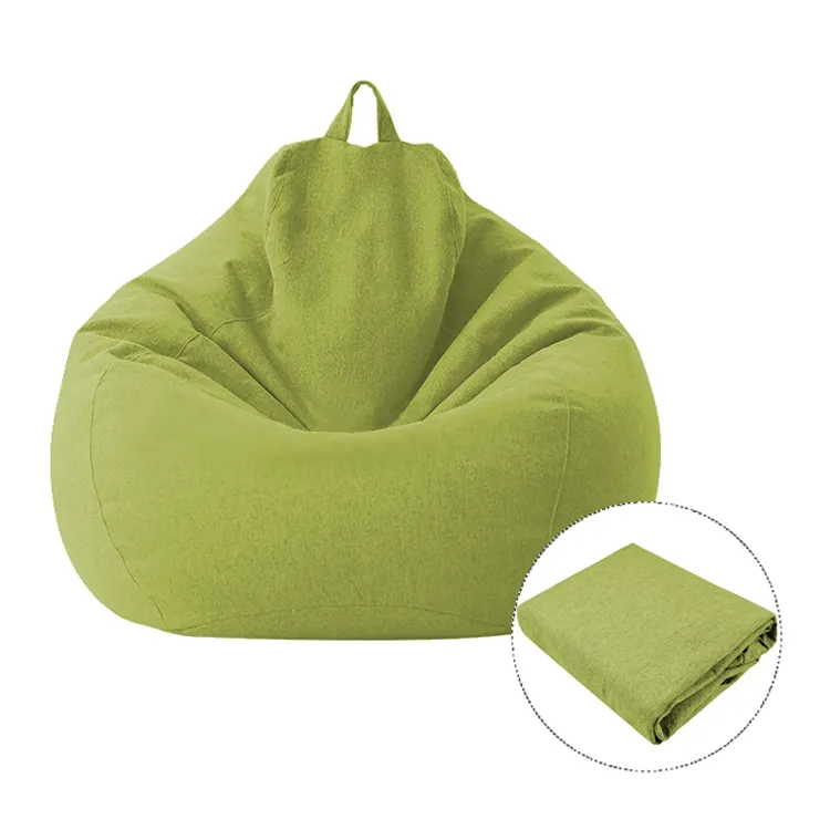 Venda quente preguiçoso sofá feijão saco cadeira tecido capa tamanho: 70x80cm verde