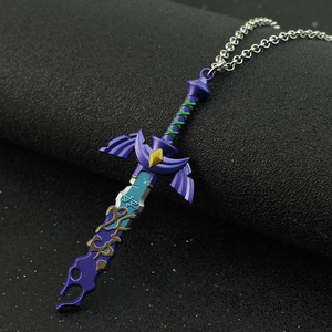 Legend of Zelda Master-Schwert Modell-Halskette für Männer, Kingdom Tears Mehrfarbiger Anhänger Schlüsselring, Sammlerstück für Fans - Product Image 2