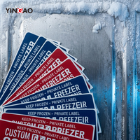 Etiqueta Adhesiva Personalizada con Texto, Adhesivo de Advertencia de Baja Temperatura para Almacenamiento en Frío, Palé de Carne, Etiquetas Resistentes a la Intemperie Yingao