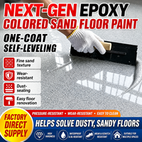 Peinture de sol décorative en résine époxy colorée, revêtement en résine sans joint résistant à l'usure pour garage, entrepôt, atelier