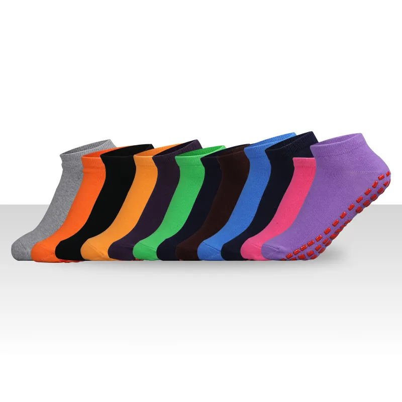 Wholesale cheap indoor floor grip pilates socks customised women cotton anti slip yoga socks