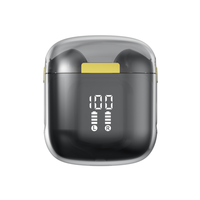 Écouteurs sans fil BT Stereo Mini TWS avec affichage numérique Microphone ENC Écouteurs de sport à réduction de bruit pour jeux vidéo