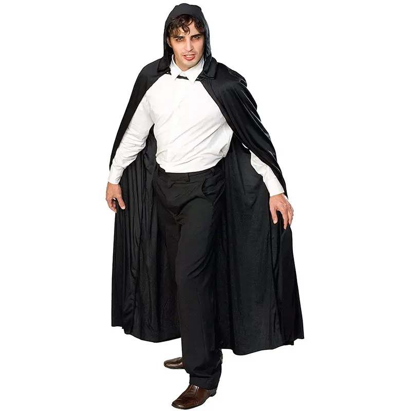 2023 Halloween Death Cape Ghost Cloak Show Costume Big Black Cloak Cosplay costume For Adult & Children