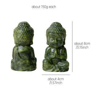 Escultura de Cristal de Buda Bebé Tallada en Jade Xiu Yu Natural, Cristal Curativo Religioso para Decoración, Venta al Por Mayor - Product Image 2