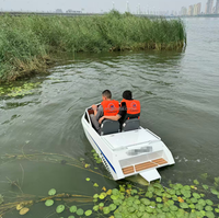 Nouvelle Arrivée Bateau Karting Jet Ski 20KW 45km/h Bateau Karting Électrique Biplace Mini Bateau Vague Rapide Équipement de Plaisir Aquatique
