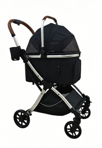 รถเข็นสัตว์เลี้ยง Mamago 201 ขนาดใหญ่ กันน้ำ พับได้ 4 ล้อ ได้รับการรับรองจากสายการบิน สำหรับสุนัขและแมว พกพาสะดวก น้ำหนักเบา - Product Image 2