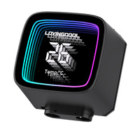 Refroidisseur liquide pour processeur AIO LOVINGCOOL, prix d'usine OEM, 120/240/360 mm, avec affichage de la température, ventilateur ARGB PWM, système de refroidissement du processeur de bureau