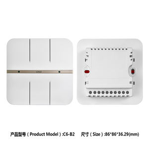 Alloggiamento dell'interruttore del pannello di vetro di illuminazione Wi-Fi per la casa intelligente, alloggiamento dell'interruttore tattile, sono realizzati con alloggiamento in plastica ignifuga. - Product Image 5