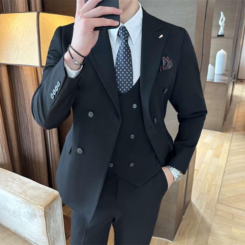 Black (suit + vest + trousers)