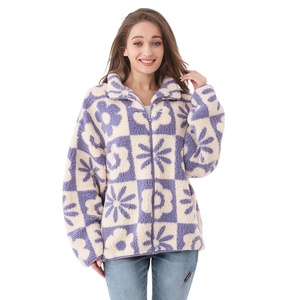 Spring <strong>Jackets</strong> for <strong>Women</strong> 2026 Outdoor <strong>Women's</strong> Casual <strong>Jackets</strong> <strong>Flannel</strong> Fleece Print Coat - Product Image 6