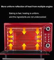 Four à micro-ondes 48l Four à gâteau Grille-pain multifonctionnel Mini four professionnel électromécanique intelligent pour la cuisson