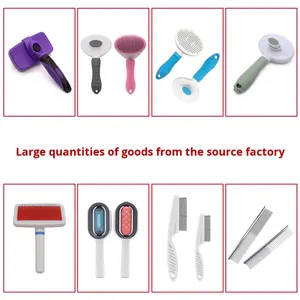 Peigne pour animaux de compagnie, outil de toilettage pour chats et chiens, peigne démêlant à aiguilles, peigne anti-puces, ABS + acier inoxydable - Product Image 4