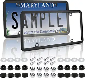 إطار لوحة أرقام رخصة قياسي للسيارة بالولايات المتحدة مع غطاء رخصة السيارة