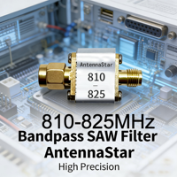810-825MHz Out-of-Band Spectrum Analyzer with 900MHz Bandpass Filter (-40°C to +85°C Operating Range) for RF Filter Testing