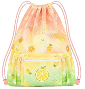 <b>Drawstring</b> Backpack for Kids Mesh Beach <b>Bag</b> for Swimming <b>Large</b> Size Gym <b>Drawstring</b> <b>Bags</b> Cinch Sack - Product Image 1