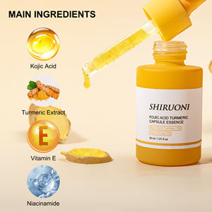 Veganes Bio-Gesichtsserum zur Aufhellung dunkler Flecken – Mikrokapsel-Essenz mit Kojisäure und Kurkuma für die Hautpflege, Eigenmarke - Product Image 2