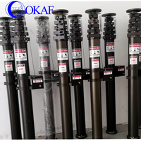 Mât télescopique en alliage d'aluminium à manivelle OKAF 6M 8M pour camions, camping-cars, véhicules tout-terrain, montage CCTV, antenne, tour d'éclairage, caméra, 20kg