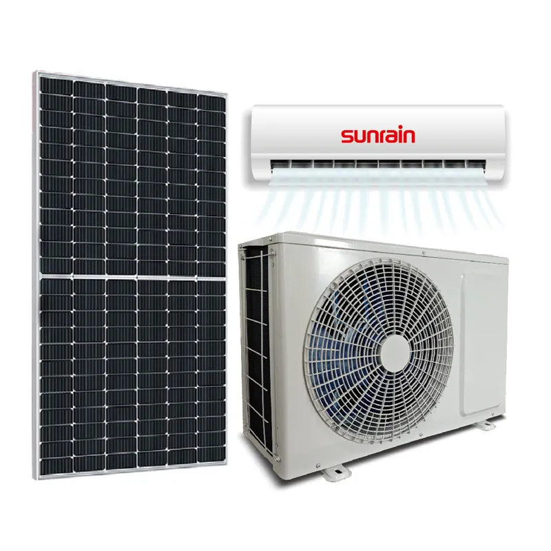 Sunrain Climatiseurs solaires hors réseau AC DC 48V Hybrid Portable 9000 12000 18000 24000BTU