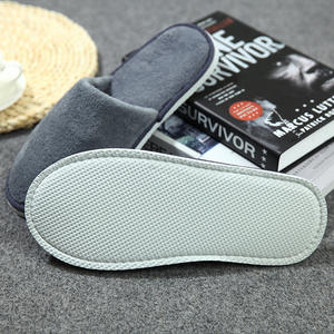 Benutzer definierte Hotel ausstattung Lagerte Großhandel Frottee Korallen Samt Hotel Hausschuhe liefern Einweg Spa Hausschuhe - Product Image 5