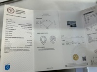 Lanphear 3.05 karat F VS1 Lab berlian tumbuh bersertifikat IGI CVD bunga es potongan bentuk pir pria dibuat Diamant longgar berlian Lab