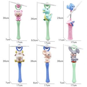 New Light Music Plastic Starry Cartoon Dinosaur Animal Fish Windmill Projection Stick Children's <b>Toy</b> Street Stall - Product Image 4