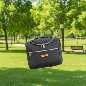 <span class=keywords><strong>Sac</strong></span> de rangement en polyester, <span class=keywords><strong>sac</strong></span> à lunch isotherme avec fermeture à glissière, résistant à l'eau, double compartiment, pour l'école, le camping, l'<span class=keywords><strong>extérieur</strong></span> - Product Image 2