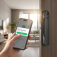 Cerradura Inteligente de Alta Seguridad con Reconocimiento Facial 3D, Aleación de Aluminio, 9 Métodos de Desbloqueo, Aplicación, WiFi, Cámara de Videoportero en la Nube, Conexión con Tuya Smart Home
