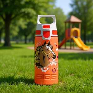 Botella de Agua Deportiva Reutilizable de Acero Inoxidable Sigg Viva One Horses de 500 ml para Niños - Product Image 3