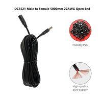 Câble d'alimentation DC5521 mâle-femelle en cuivre pur de haute qualité pour appareil d'hydratation Nano Mist, 22AWG, 5M