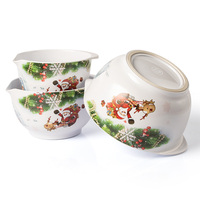 Ensemble de bols et de plateaux ovales en mélamine avec impression personnalisée, décalcomanie intérieure et extérieure en couleur pour le service de nourriture