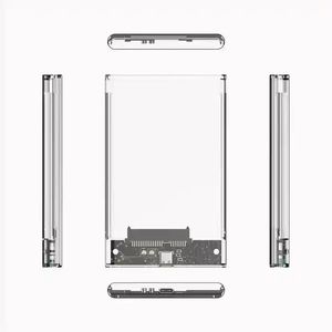 Estuche HDD para computadora portátil <span class=keywords><strong>USB</strong></span> 3,1 transparente tipo C Carcasa móvil de estado sólido SSD de 2,5 pulgadas con <span class=keywords><strong>adaptador</strong></span> SATA y caja - Product Image 2