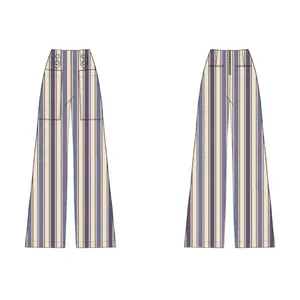 Pantaloni Casual da donna con bottoni medi in tessuto solido occasioni illimitati