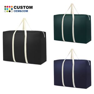 Protective Reusable Foldable Storage <b>Bags</b> with Zipper Closure and Non-Woven <b>Material</b> for Clothes Storage - Product Image 2