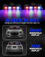 Notfall-Armaturenbrett-Stroboskoplicht Rot/Blau Sicherheits-Blinklicht Warnleuchte 12V DC Windschutzscheiben-Visier Verkehrslichtleisten für Autos