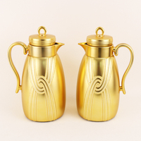 Teko Kopi Arab Tradisional Timur Tengah 0.7/1 Liter Berbahan Plastik dengan Lapisan Kaca, Jug Teh, Jug Vakum