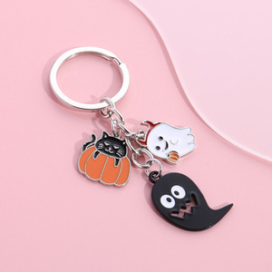 Venta al por mayor, gran oferta: Llavero creativo de acero inoxidable con diseño de llave de esqueleto, lindo llavero de momia, llavero de fantasma de moda para Halloween, unisex. - Product Image 1
